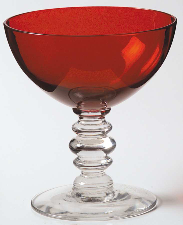 Ruby Red Champagne/Tall Sherbet by Duncan & Miller-1