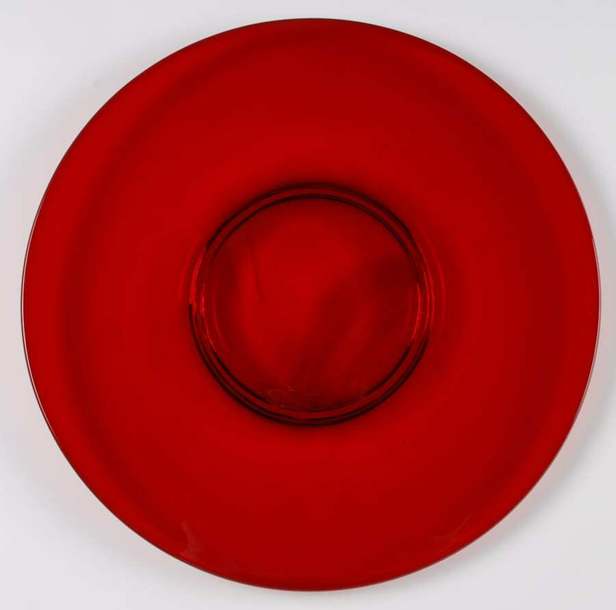 Ruby Red 13" Torte Plate by Duncan & Miller-1