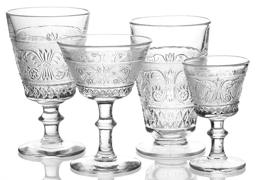 Sandwich Clear (Stem 41) 4 Piece Place Setting by Duncan & Miller-1