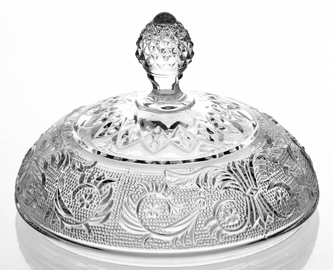 Sandwich Clear (Stem 41) Lid for Candy Dish by Duncan & Miller-1