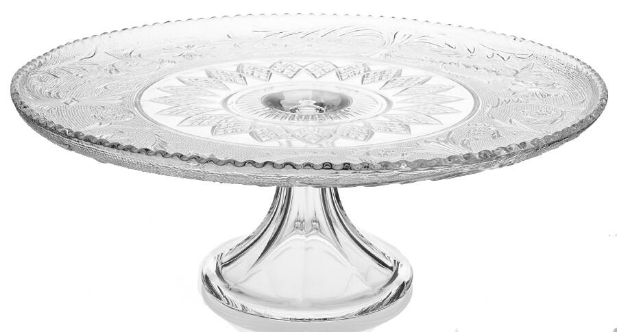 Sandwich Clear (Stem 41) 13" Diameter Pedestal Cake Stand by Duncan & Miller-1