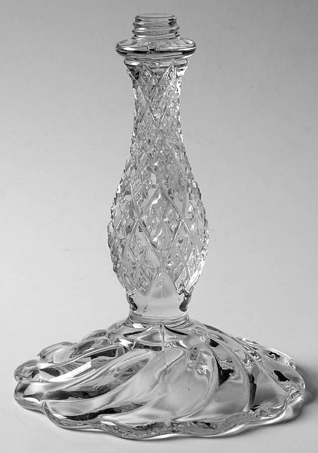 Sandwich Clear (Stem 41) 7" Candlestick Base-For 9" Candlestick W/10or12pri by Duncan & Miller-1