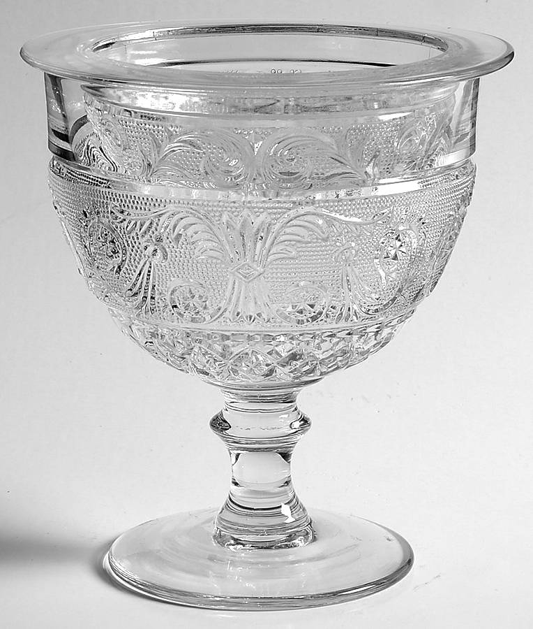 Sandwich Clear (Stem 41) Frozen Fruit Server & Liner by Duncan & Miller-1