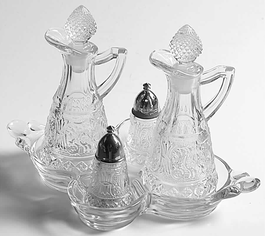 Sandwich Clear (Stem 41) (5 Piece) Condiment Set by Duncan & Miller-1