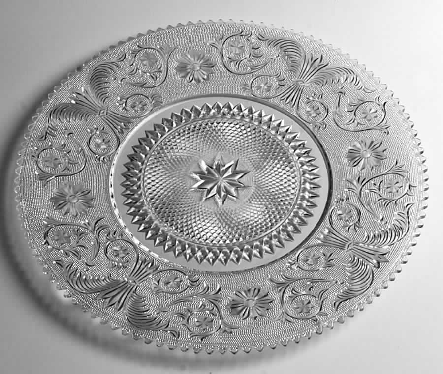 Sandwich Clear (Stem 41) Large Torte Plate by Duncan & Miller-1