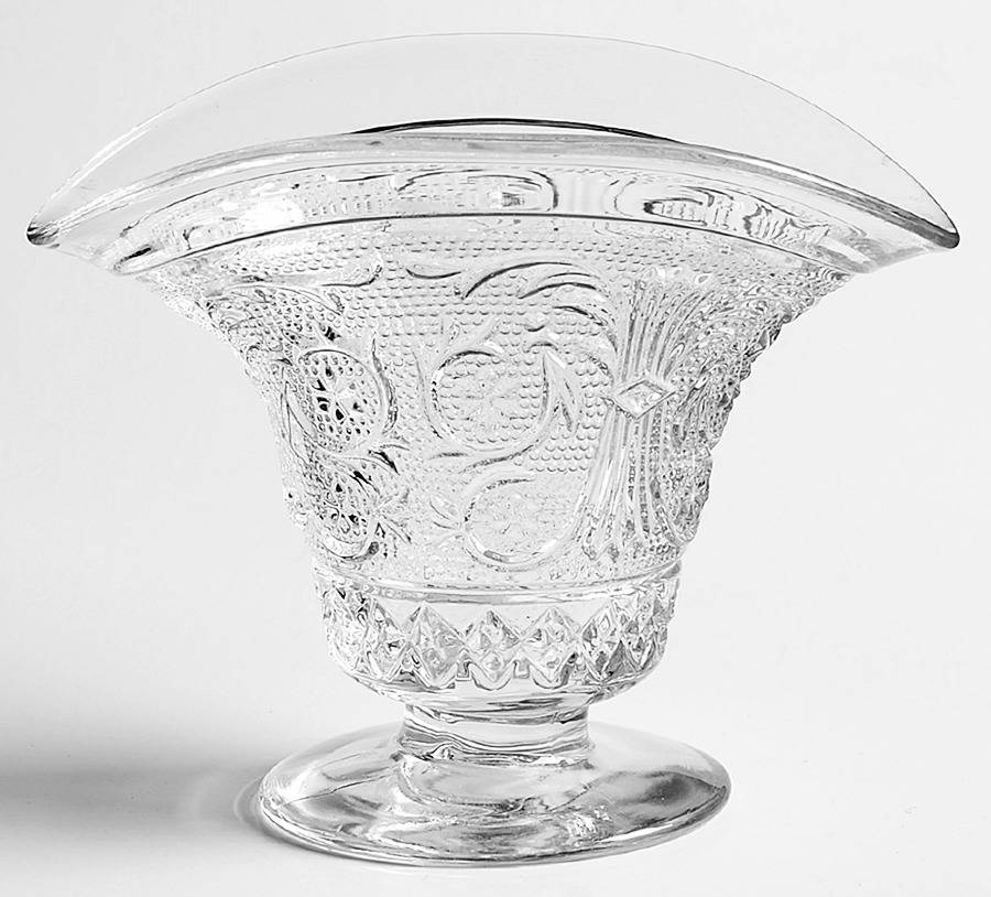 Sandwich Clear (Stem 41) Fan Vase by Duncan & Miller-1