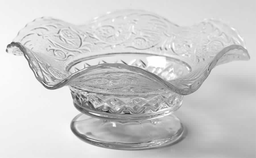 Sandwich Clear (Stem 41) Crimped Candy Dish by Duncan & Miller-1