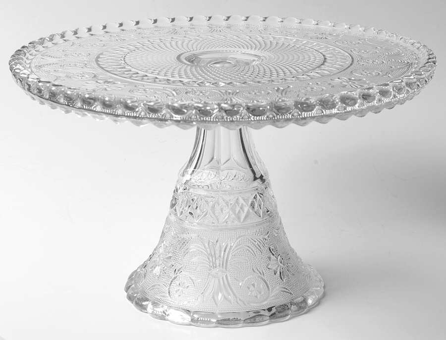 Sandwich Clear (Stem 41) 11" Diameter Pedestal Cake Stand by Duncan & Miller-1