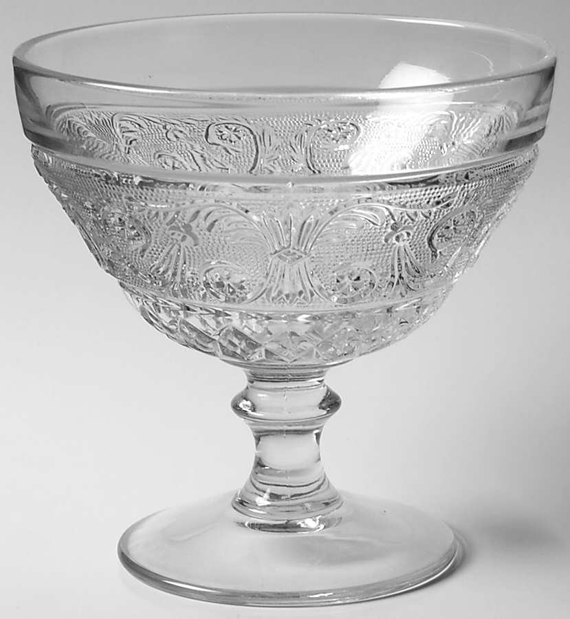 Sandwich Clear (Stem 41) Footed Candy Dish No Lid by Duncan & Miller-1