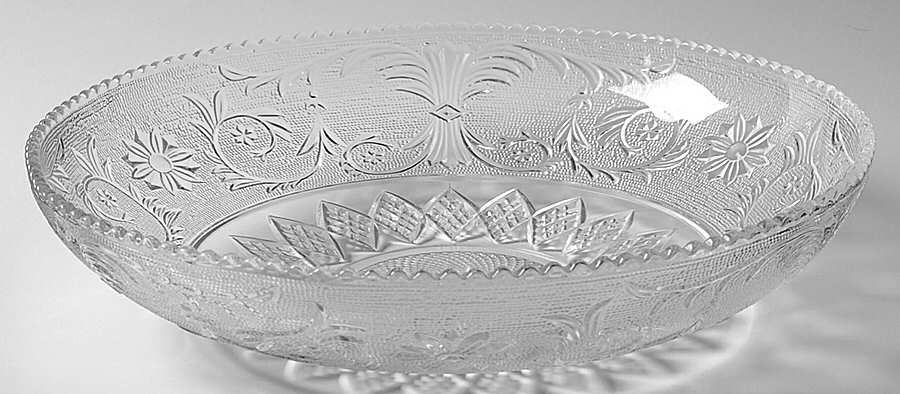 Sandwich Clear (Stem 41) 11" Shallow Salad Bowl by Duncan & Miller-1