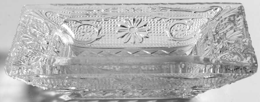 Sandwich Clear (Stem 41) 3" Rectangular Ashtray by Duncan & Miller-1