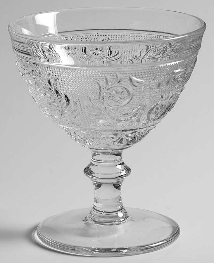 Sandwich Clear (Stem 41) Ice Cream Dish by Duncan & Miller-1