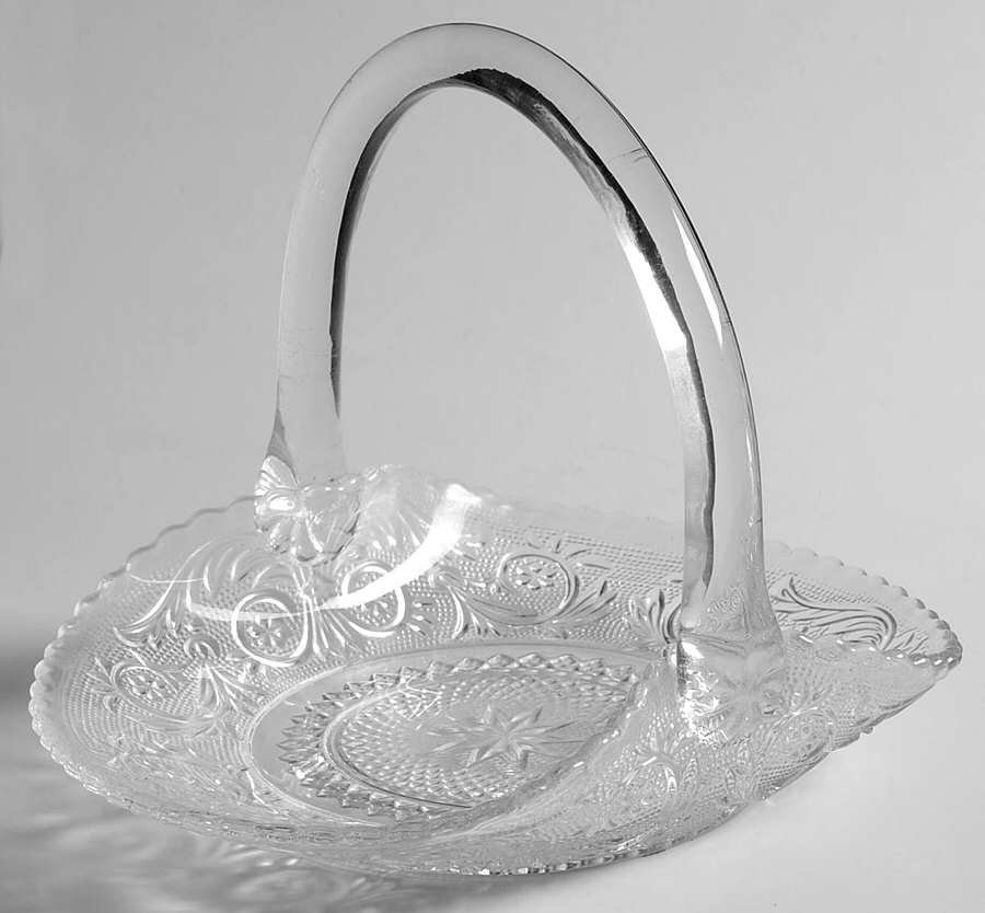 Sandwich Clear (Stem 41) Small Basket by Duncan & Miller-1