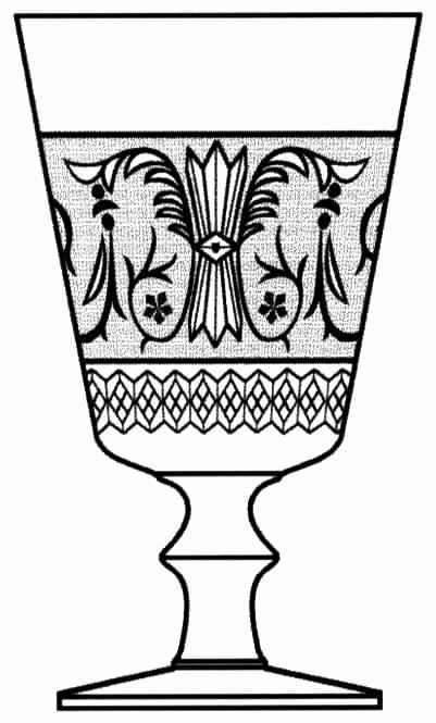 Sandwich Cobalt Blue (Stem 41) Water Goblet by Duncan & Miller-1