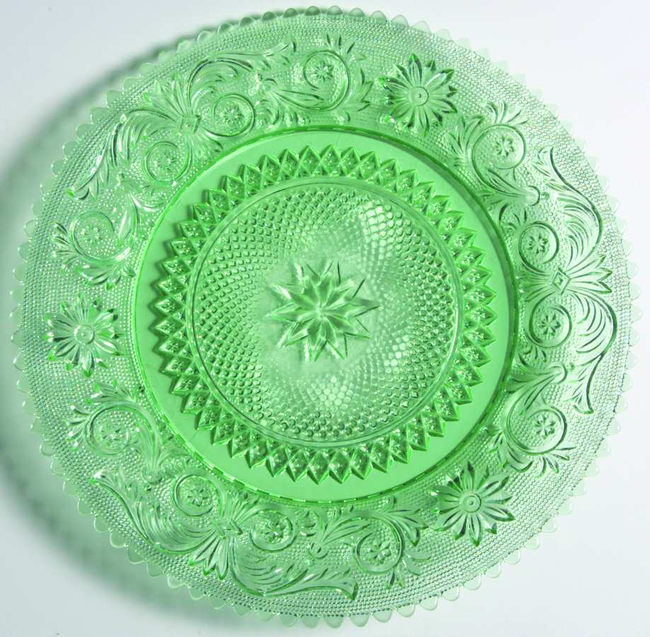 Sandwich Green (Stem 41) Luncheon Plate by Duncan & Miller-1