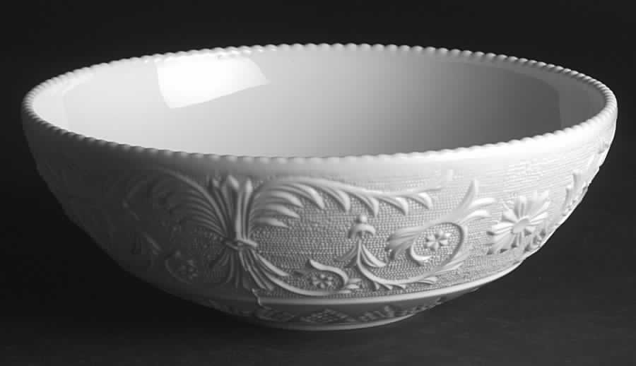 Sandwich Milk Glass (Stem 41) Salad Bowl by Duncan & Miller-1