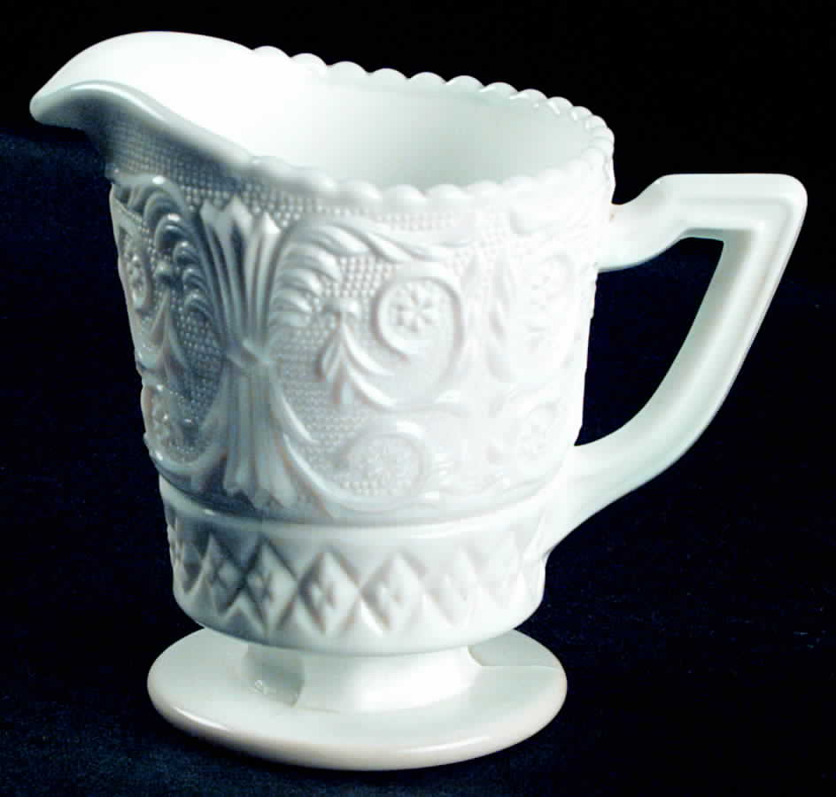 Sandwich Milk Glass (Stem 41) Creamer by Duncan & Miller-1