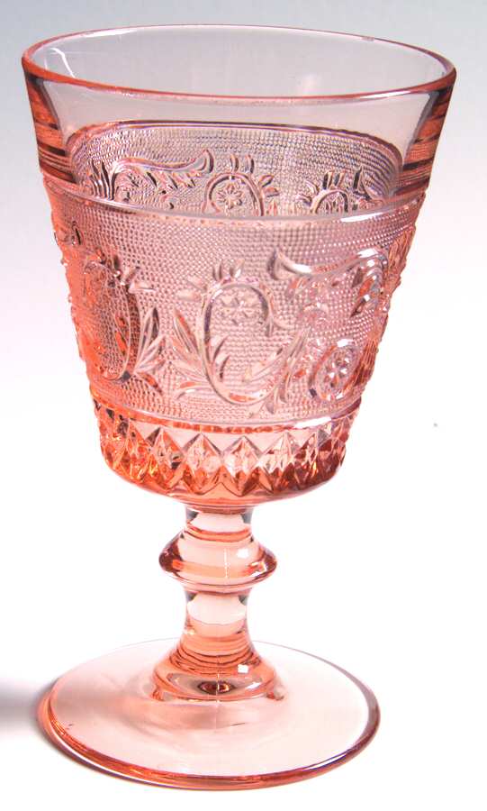 Sandwich Pink Rose (Stem 41) Water Goblet by Duncan & Miller-1