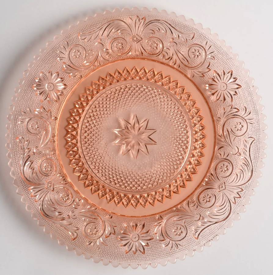 Sandwich Pink Rose (Stem 41) Luncheon Plate by Duncan & Miller-1