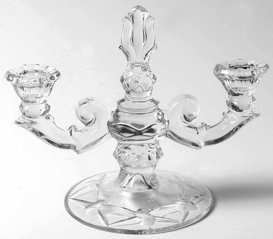 Sheffield (Cut) Double Light Candlestick by Duncan & Miller-1