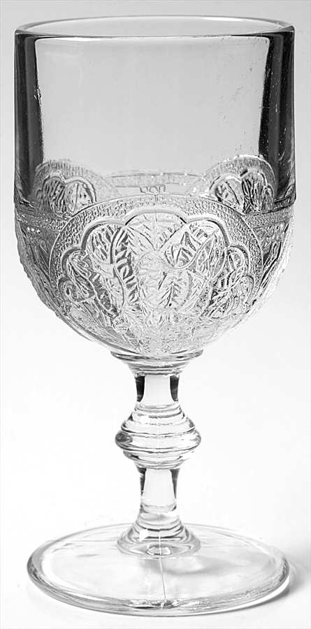 Shell and Tassel Clear (Pressed) Water Goblet by Duncan & Miller-1