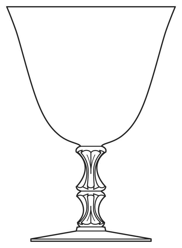 Simplicity Water Goblet by Duncan & Miller-1
