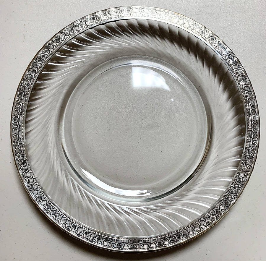 Spiral Flutes Clear Dinner Plate by Duncan & Miller-1