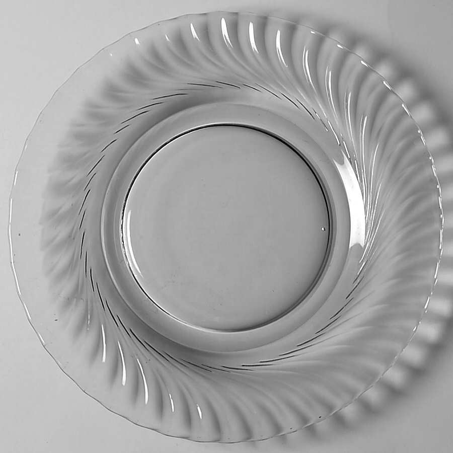 Spiral Flutes Clear 7" Salad Plate by Duncan & Miller-1