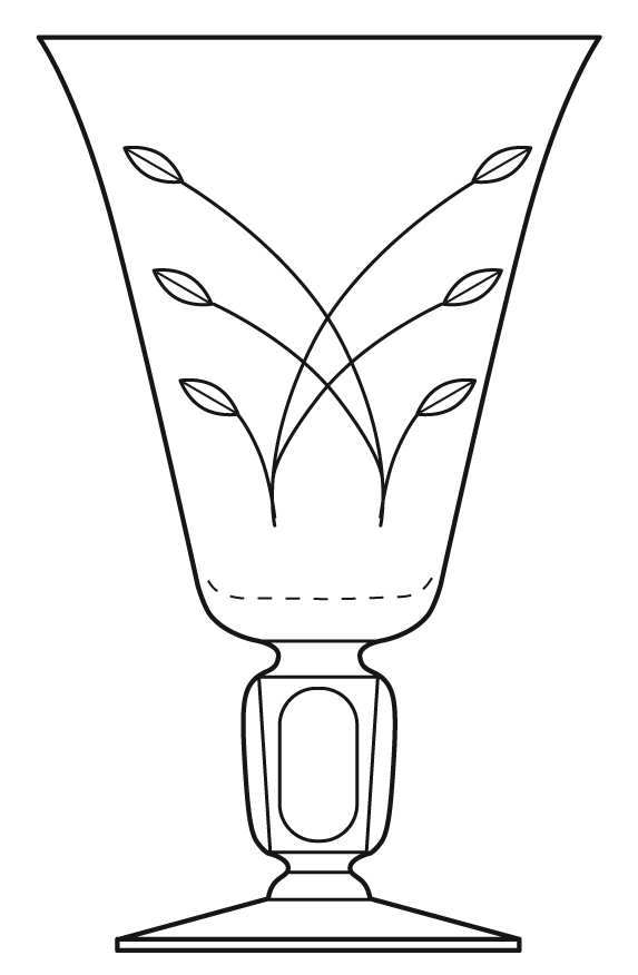 Spray Water Goblet by Duncan & Miller-1