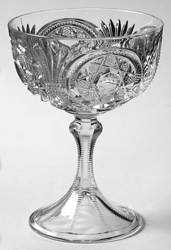 Starred Loop Clear Champagne/Tall Sherbet by Duncan & Miller-1