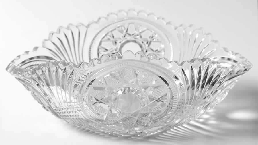 Starred Loop Clear 9" Oval Bowl by Duncan & Miller-1