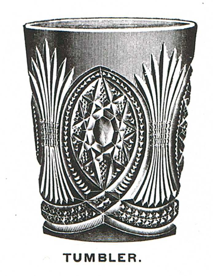Starred Loop Clear Flat Tumbler by Duncan & Miller-1