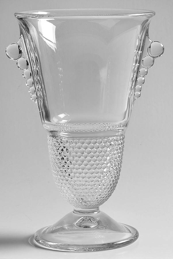 Teardrop Clear (Stem 5301 301) Fan Shape Vase by Duncan & Miller-1