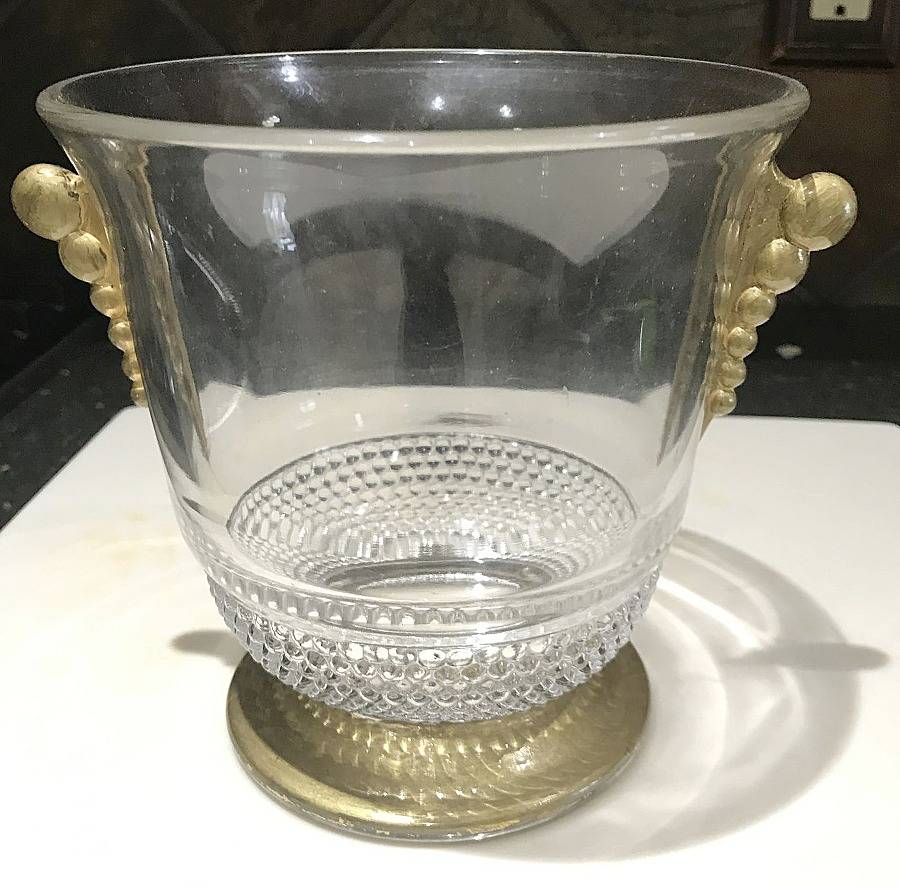 Teardrop Clear (Stem 5301 301) Ice Bucket by Duncan & Miller-1