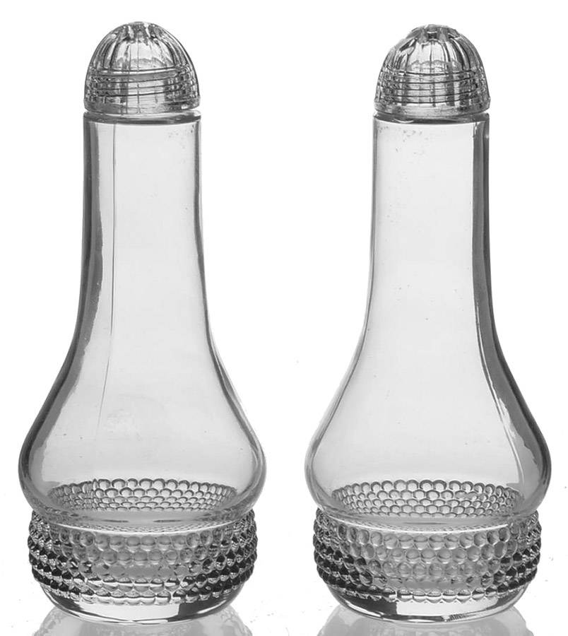 Teardrop Clear (Stem 5301 301) Shaker & Glass Lid by Duncan & Miller-1
