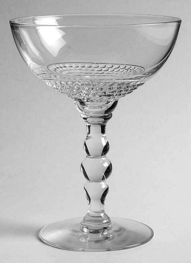 Teardrop Clear (Stem 5301 301) Champagne/Tall Sherbet by Duncan & Miller-1