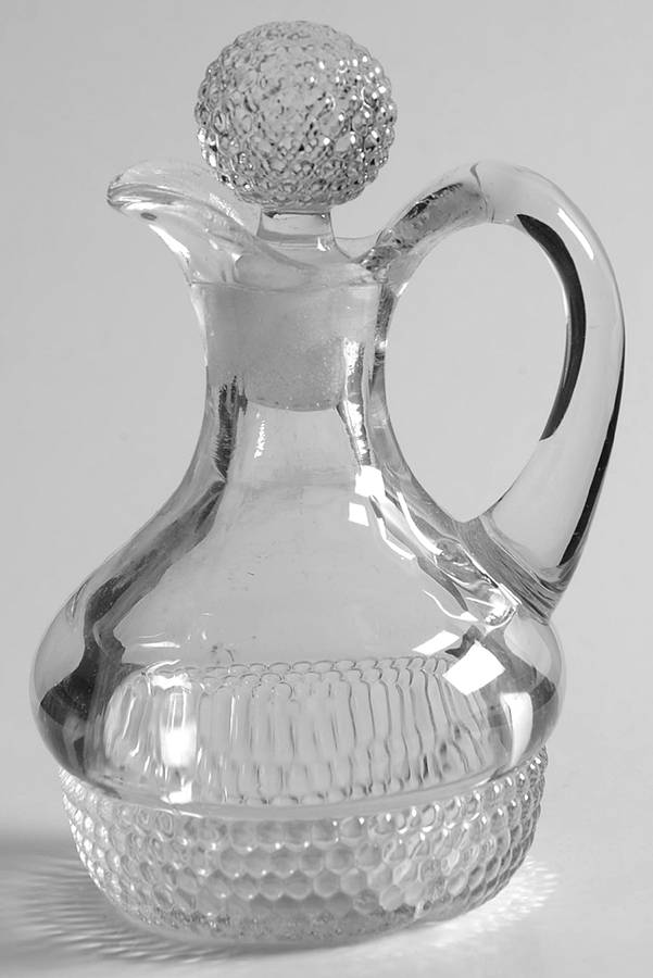 Teardrop Clear (Stem 5301 301) Cruet & Stopper by Duncan & Miller-1