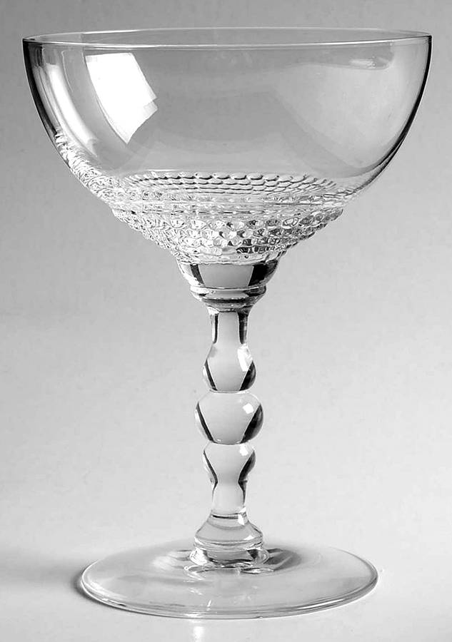 Teardrop Clear (Stem 5301 301) Champagne/Tall Sherbet by Duncan & Miller-1