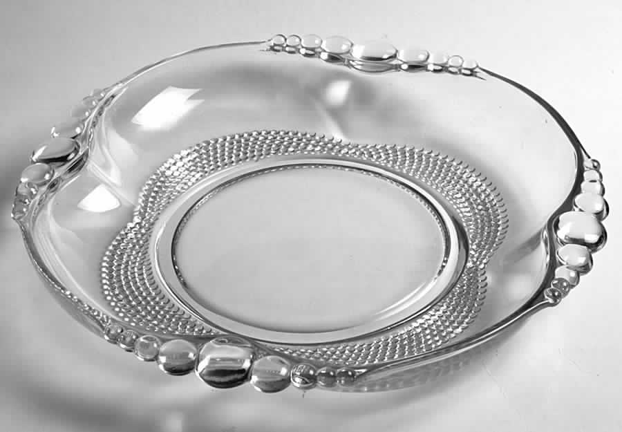 Teardrop Clear (Stem 5301 301) 12" Handled Bowl by Duncan & Miller-1