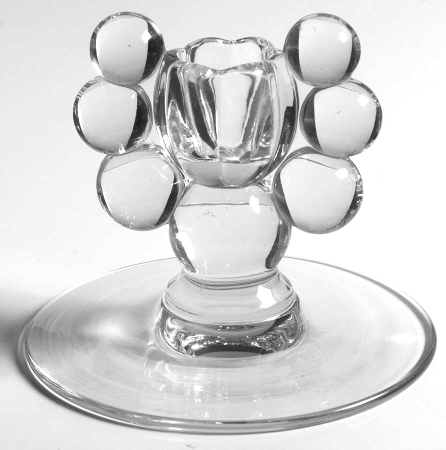 Teardrop Clear (Stem 5301 301) Single Light Candlestick by Duncan & Miller-1