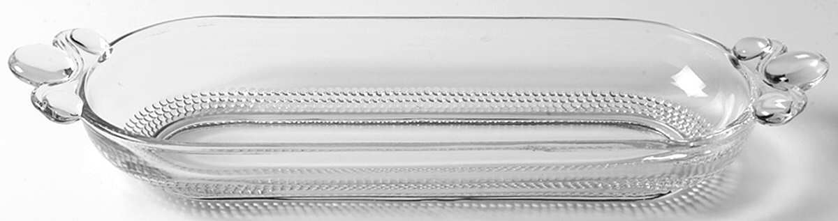 Teardrop Clear (Stem 5301 301) 10" Oval Celery by Duncan & Miller-1