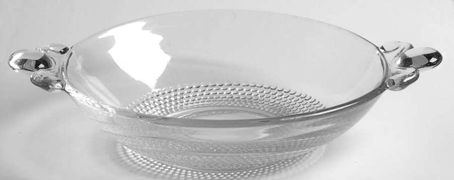 Teardrop Clear (Stem 5301 301) 6" 2 Handled Round Nappy by Duncan & Miller-1