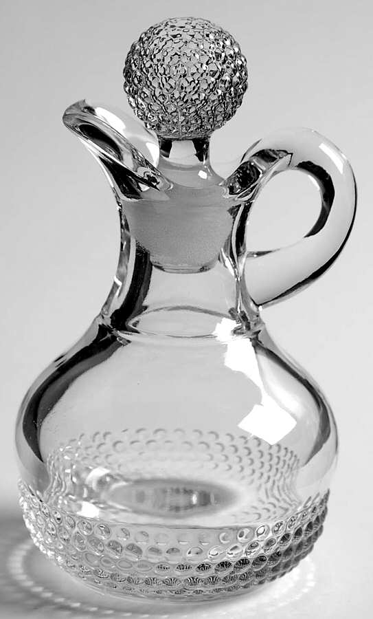 Teardrop Clear (Stem 5301 301) Vinegar & Stopper by Duncan & Miller-1
