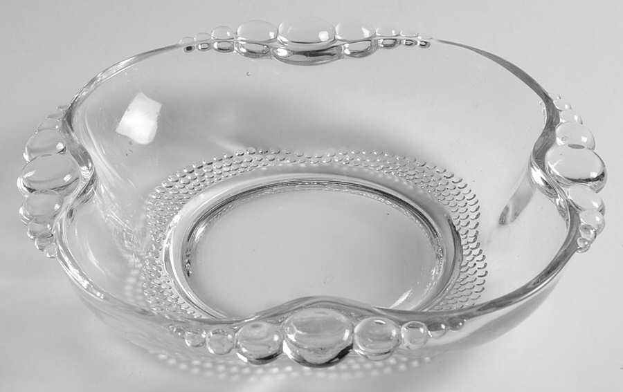 Teardrop Clear (Stem 5301 301) 6" 4-Handled Bon Bon by Duncan & Miller-1
