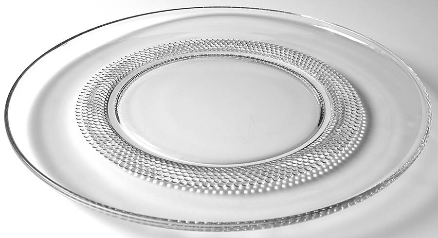 Teardrop Clear (Stem 5301 301) Large Torte Plate by Duncan & Miller-1
