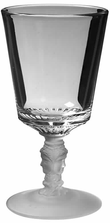Three Faces (Pressed) Water Goblet by Duncan & Miller-1