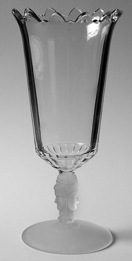 Three Faces (Pressed) Celery Vase by Duncan & Miller-1