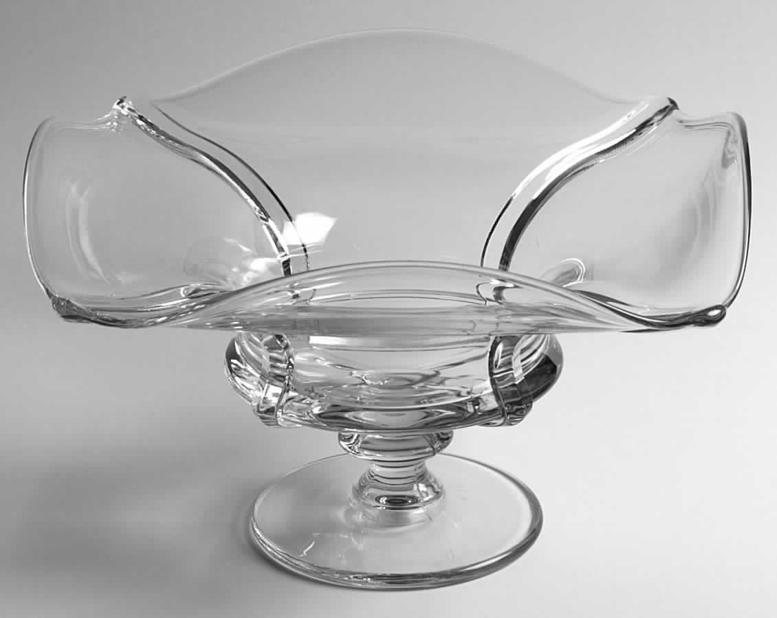 Venetian Clear 10" Footed Bowl by Duncan & Miller-1