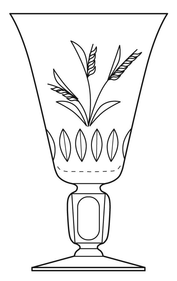 Wheat Water Goblet by Duncan & Miller-1