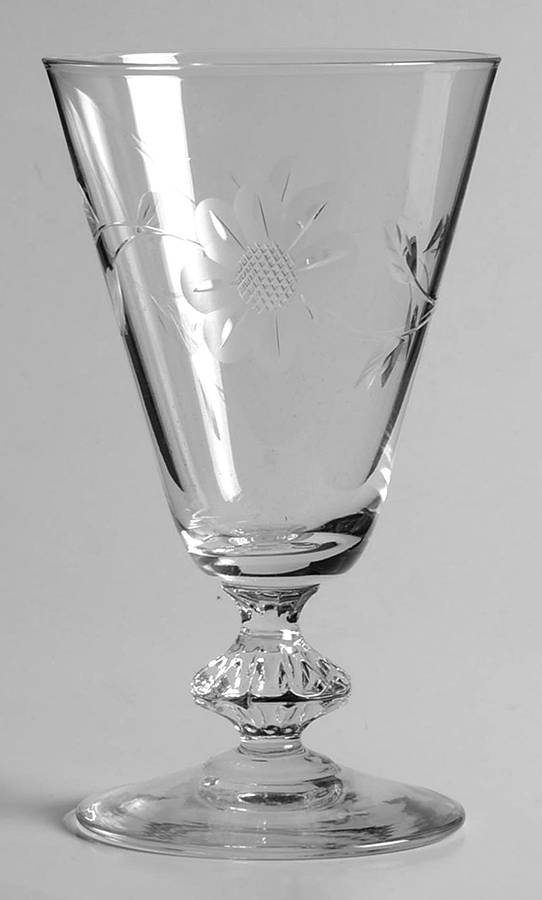 Wild Rose (Cut) Juice Glass by Duncan & Miller-1
